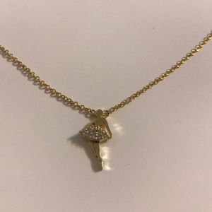 nwot dainty gold ballerina necklace